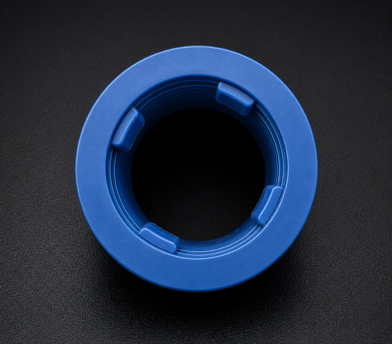 Blue plastic plugs for industrial sealing and component protection