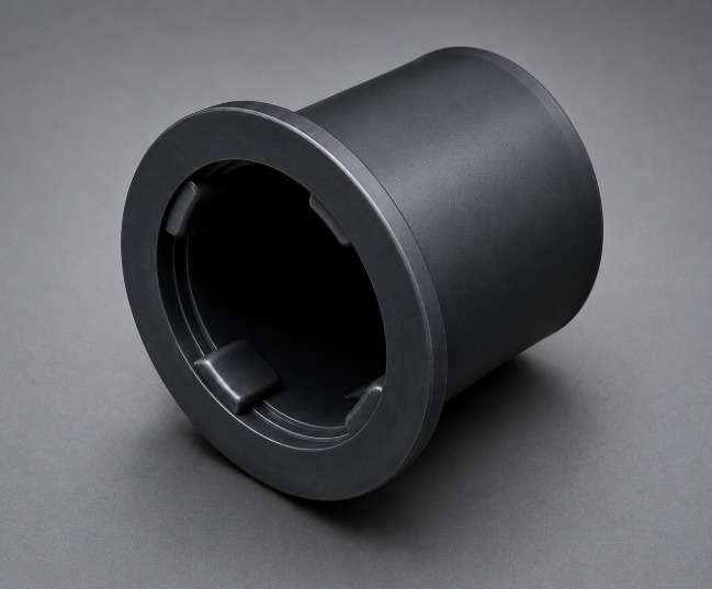 Black plastic plugs detail view