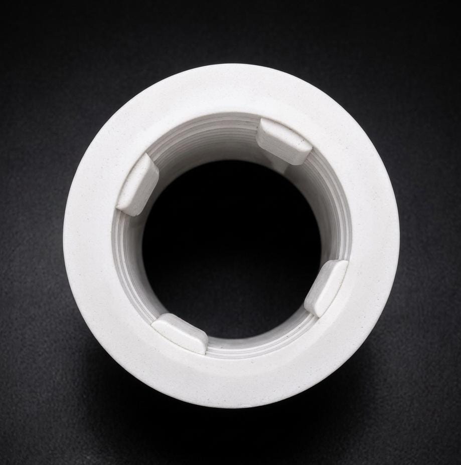 White plastic plugs for packaging workflows